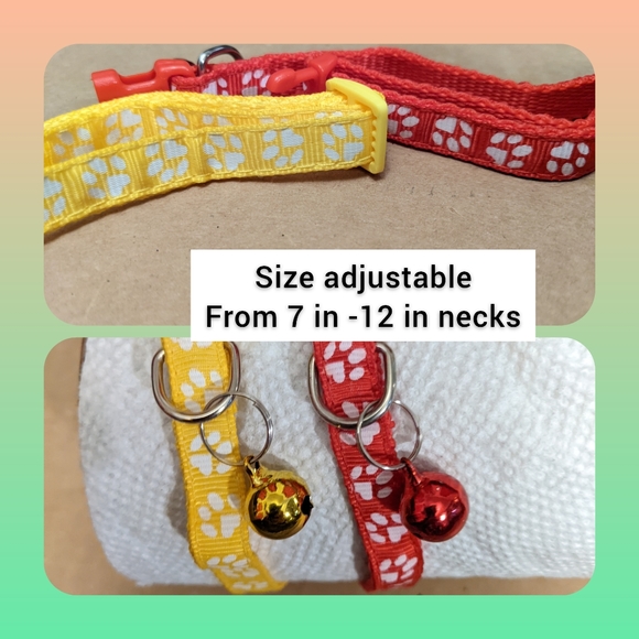 5/$25 cat dog collar, neck size adjustable,grows w cat from 7-12in. Brand new - Picture 2 of 4